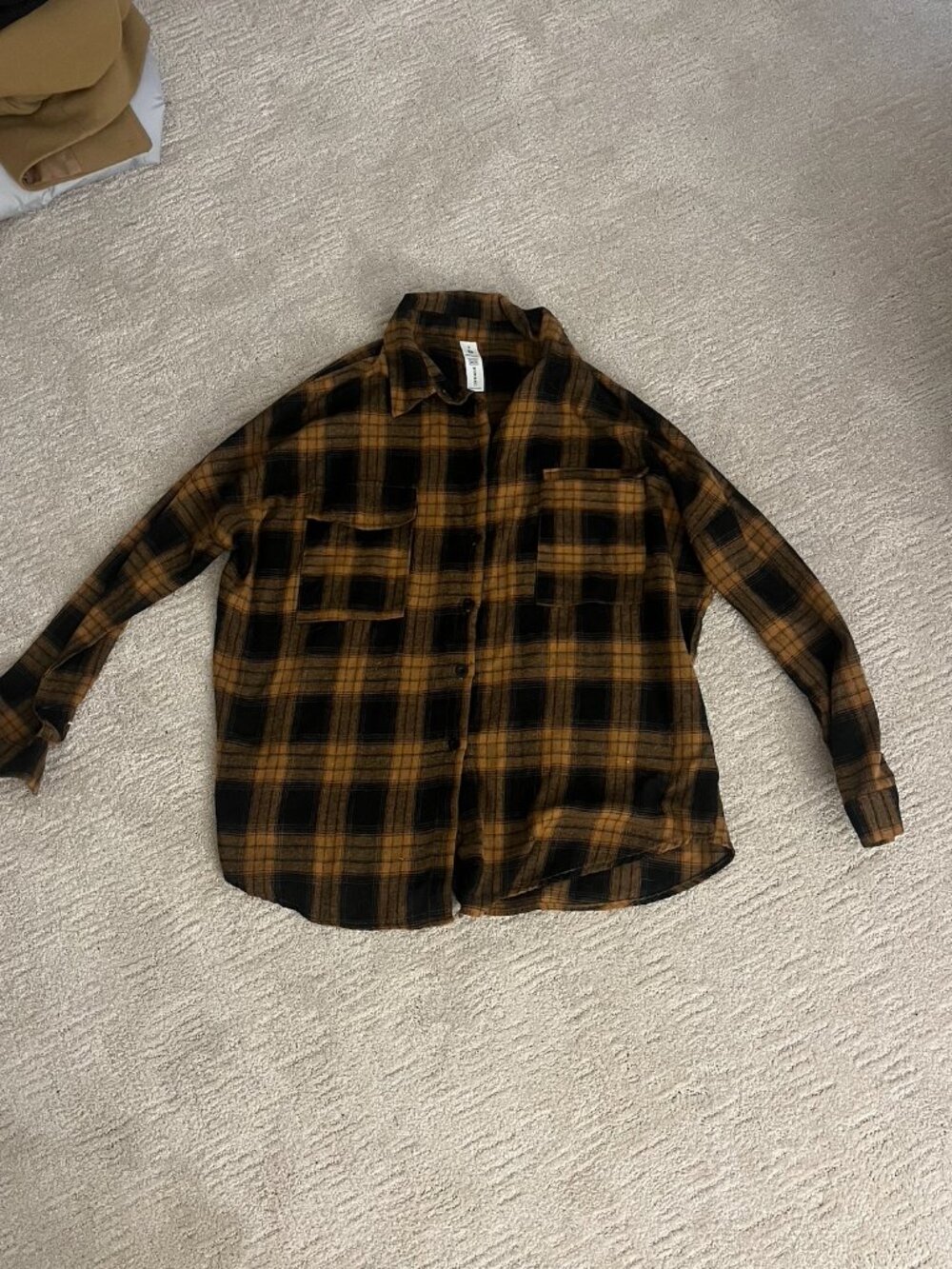 Fall Mocha Plaid Oversized Flannel